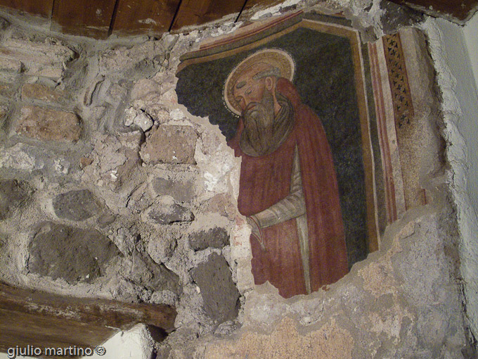 affreschi nell'Abbazzia benedettina di San Salvatore Telesino