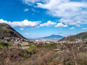 View of Vesuvius from the Lattari Mountains