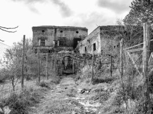 ruins of old farmhouse, Gragnano, Lattari Mount, Naples, Campania, Italy